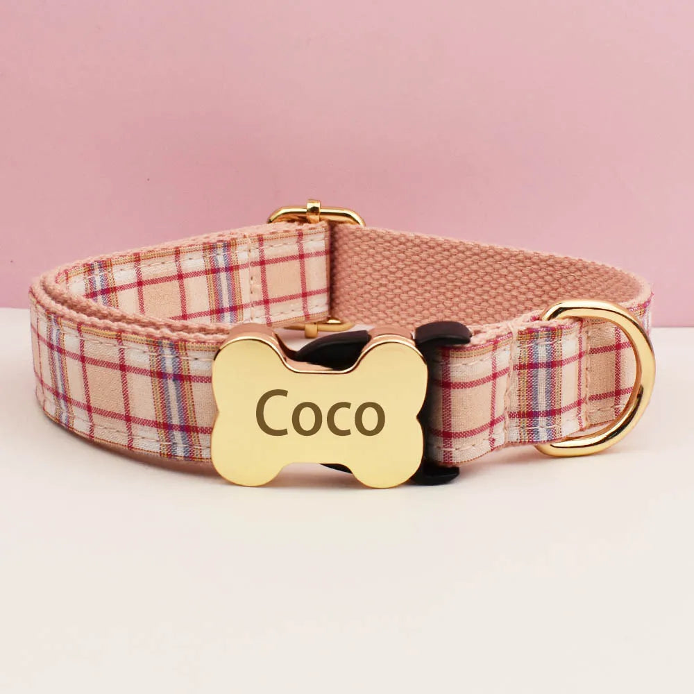 Customizable Dog Collar - Classic Plaid Barkberry