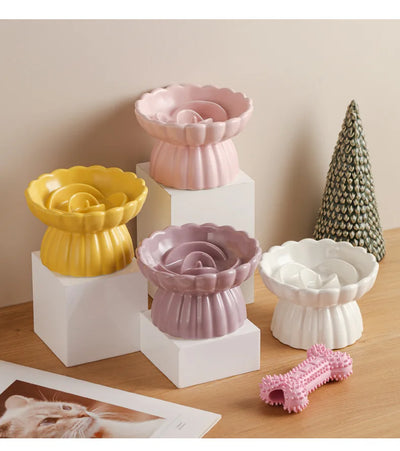 Petal Bloom Elevated Puzzle Feeder